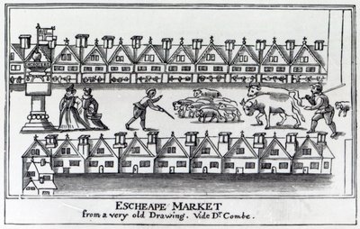 Escheape Market, naar een originele tekening uit ca. 1598 door English School